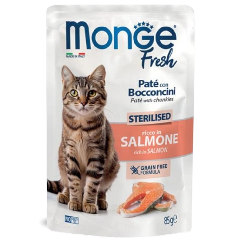 monge-fresh-sterilised-grain-free-salmon-pâté-with-chunks-wet-cat-food-85g