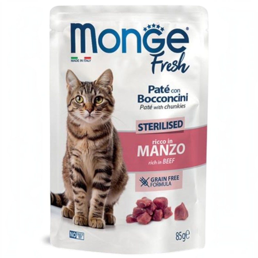 monge-fresh-sterilised-grain-free-beef-pâté-with-chunks-wet-cat-food-85g