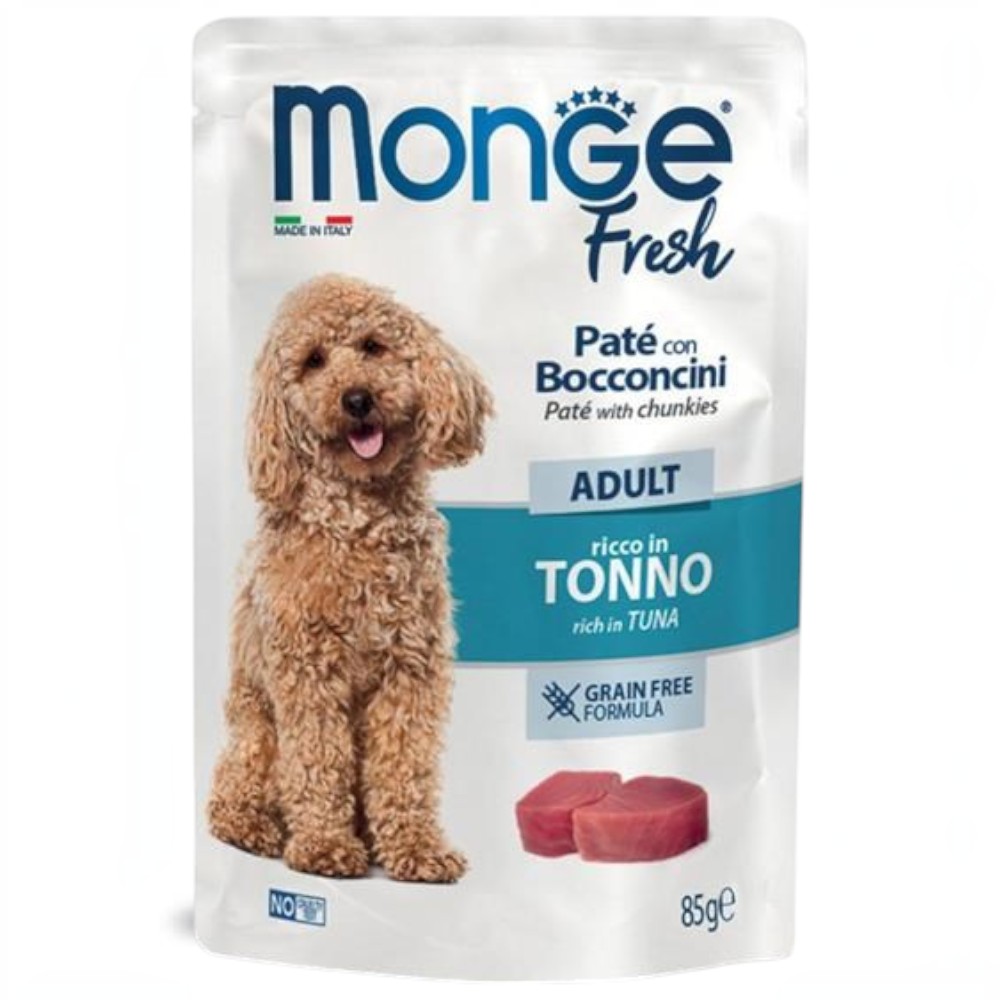 monge-fresh-adult-grain-free-tuna-pâté-with-chunks-wet-dog-food-85g
