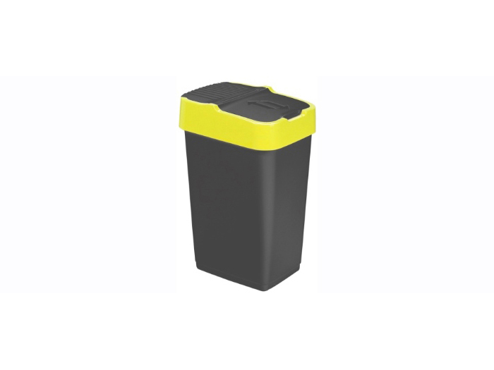 heidrun-recycling-bin-black-with-yellow-rim-18l-23cm-x-29cm-x-43cm
