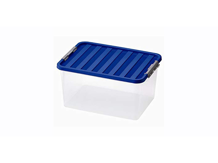 heidrun-storage-box-clip-with-blue-lid-5l-29cm-x-19cm-x-14cm