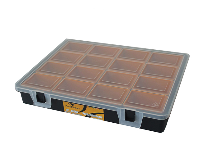 artplast-plastic-organizer-with-16-removable-boxes-transparent
