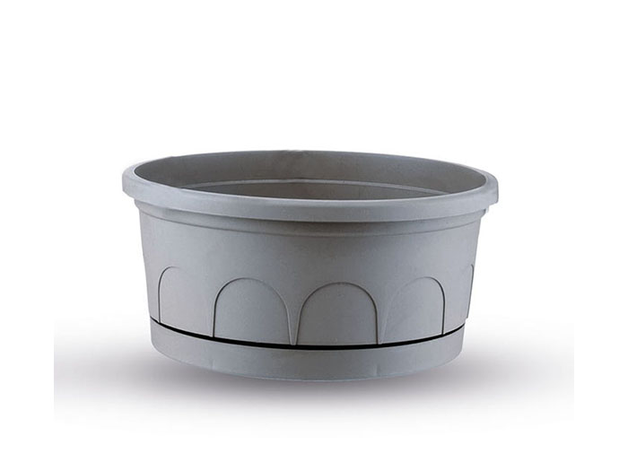 artplast-leader-plastic-round-low-flower-pot-dark-grey-20cm