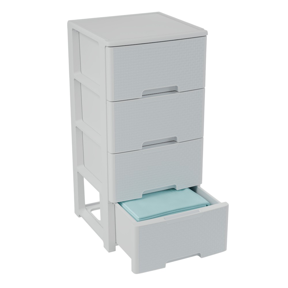polypropylene-chest-of-4-drawers-woven-effect-white-39-cm-x-38-5-cm-x-80-cm