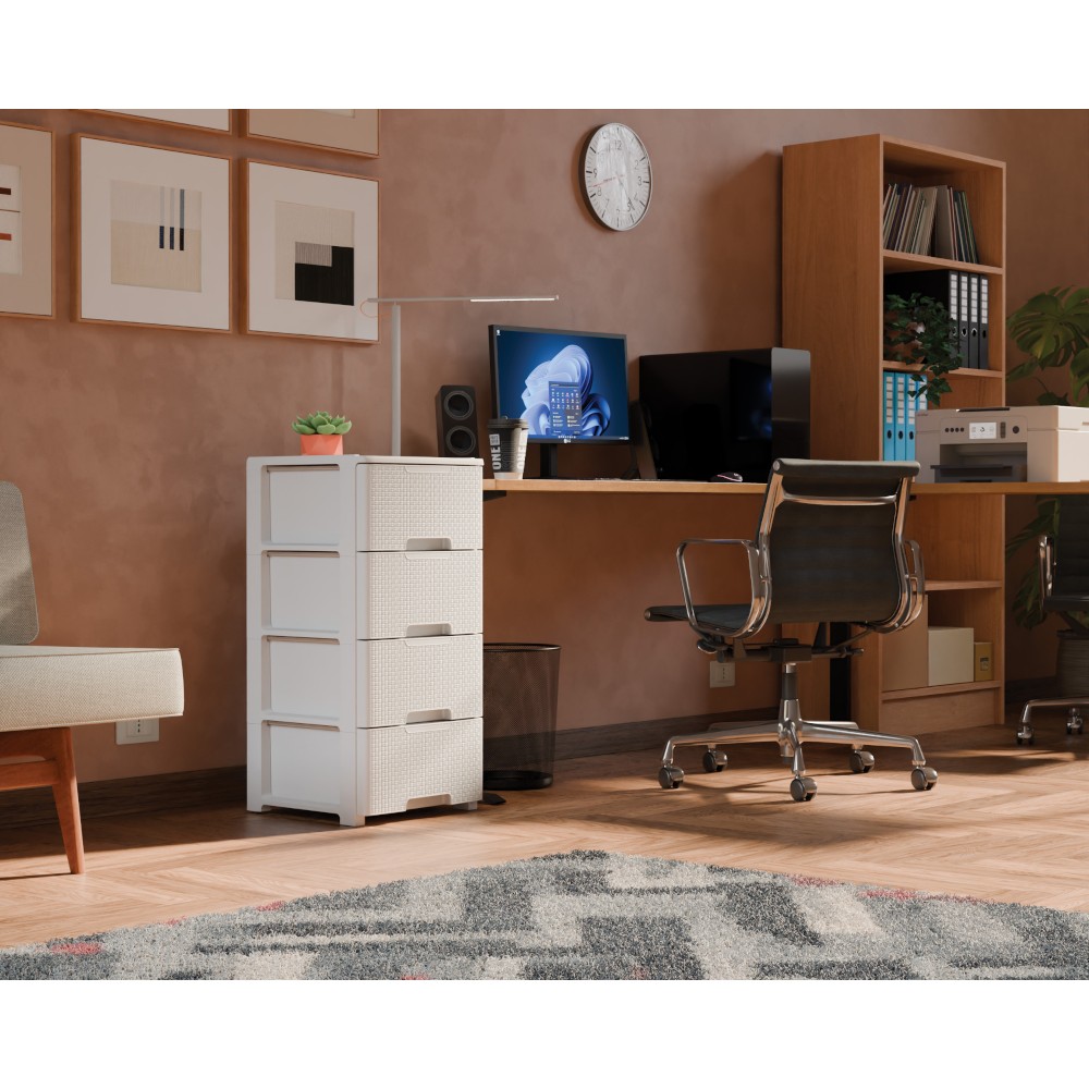 polypropylene-chest-of-4-drawers-woven-effect-white-39-cm-x-38-5-cm-x-80-cm