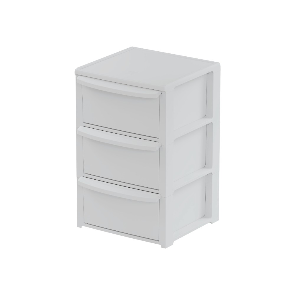 artplast-chest-of-drawers-3-drawers-woven-effect-polypropylene-white