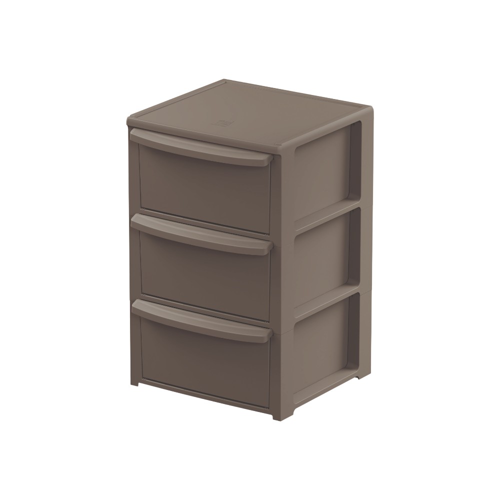 artplast-chest-of-drawers-3-drawers-woven-effect-polypropylene-taupe