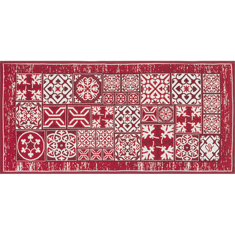 sprint-design-kitchen-carpet-maiolica-red-40cm-x-68cm