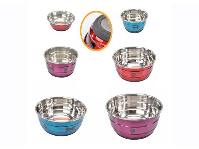 selecta-coloured-stainless-steel-pet-bowl-350-ml