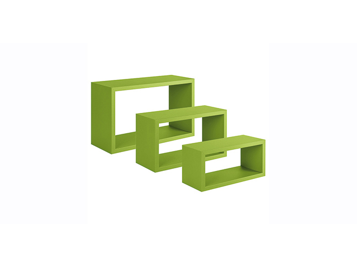 trittico-green-set-of-3-shelves