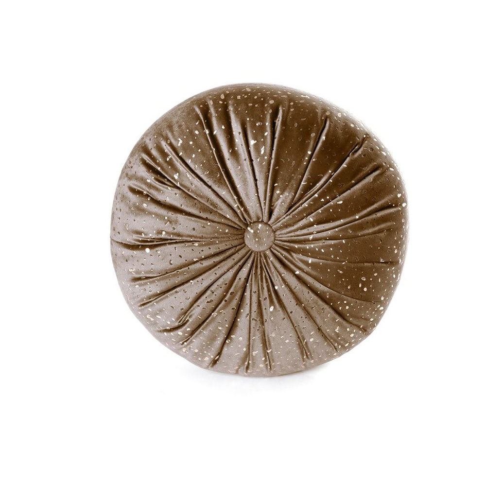 bon-bon-lurex-polyester-round-cushion-taupe-38cm