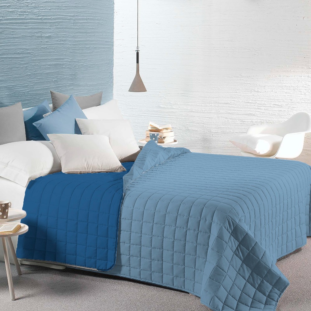 bedspread-bea-bicolour-quilt-polyester-blue-single-170-cm-x-260-cm