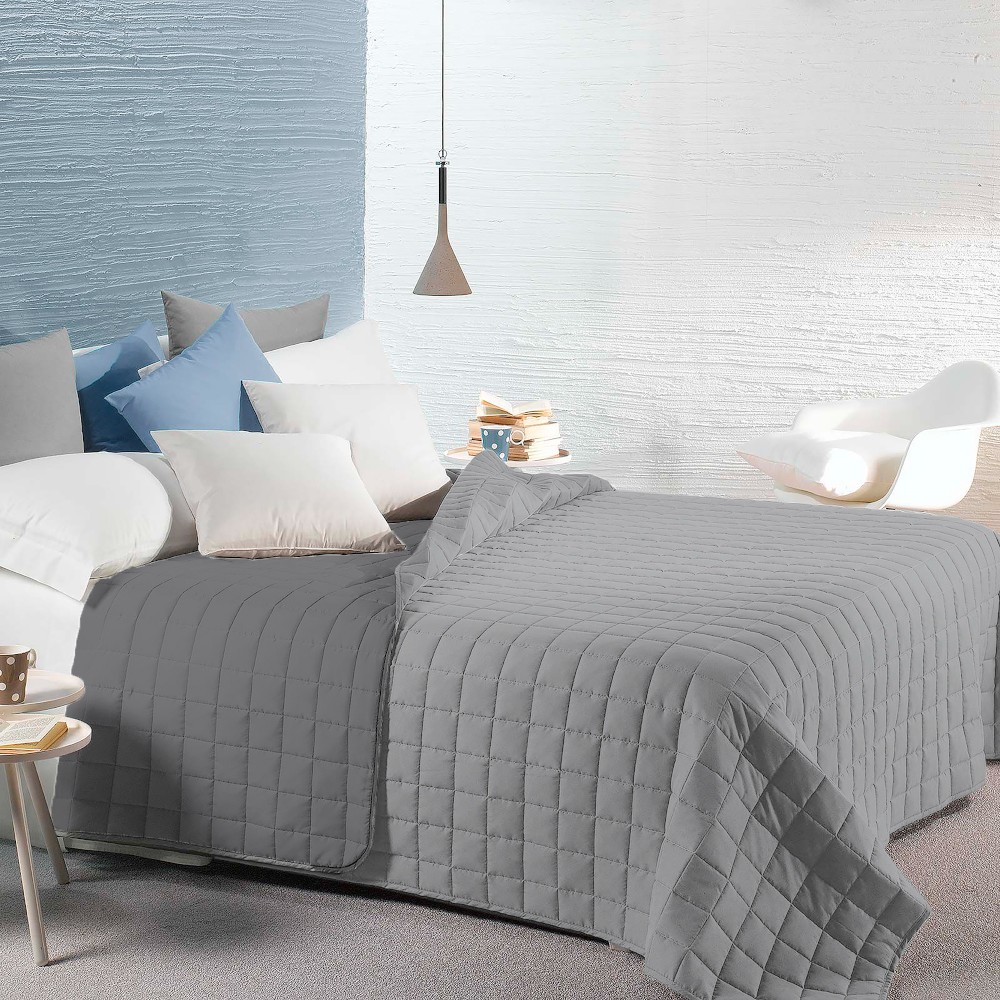 bedspread-bea-bicolour-quilt-polyester-dark-greygrey-double-210-cm-x-260-cm