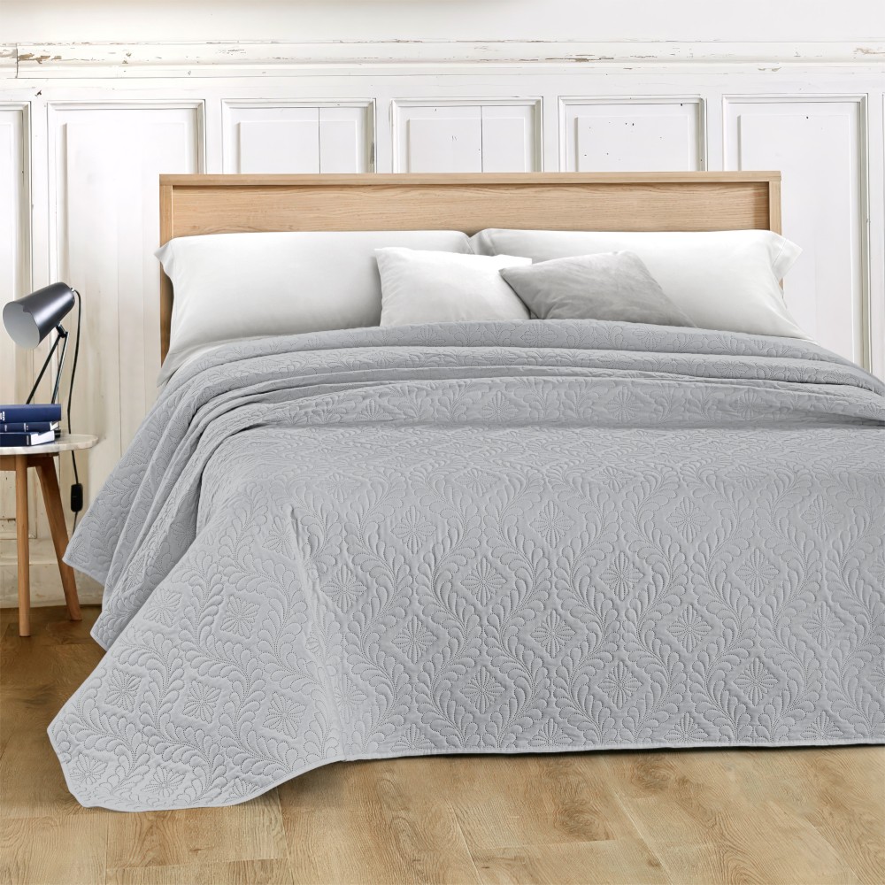 zambetti-nottingham-double-bed-microfibre-quilted-bedspread-grey-250-×-250-cm