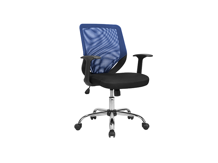 black-and-blue-mesh-office-armchair