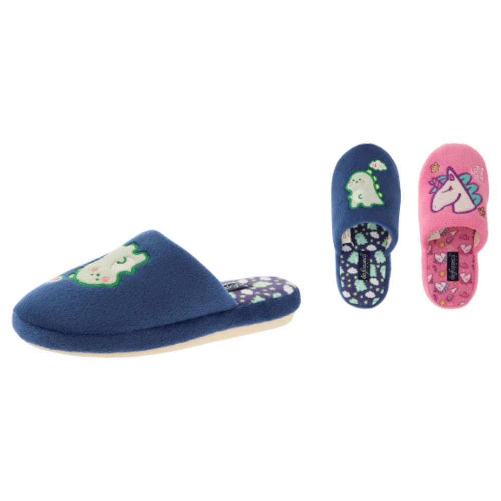 home-slippers-open-back-for-kids-2-assorted-colours-unicorn-size-28-35
