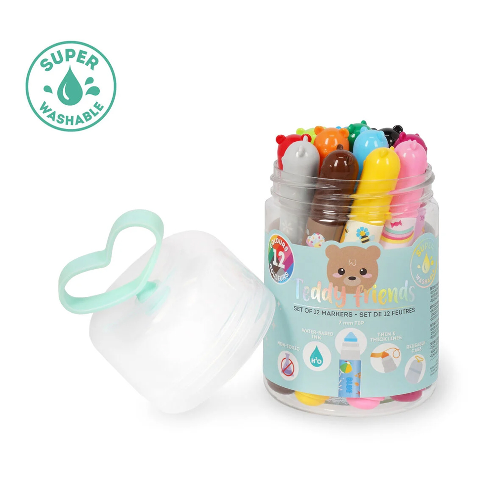 legami-milano-teddy-bear-markers-set-of-12-pieces