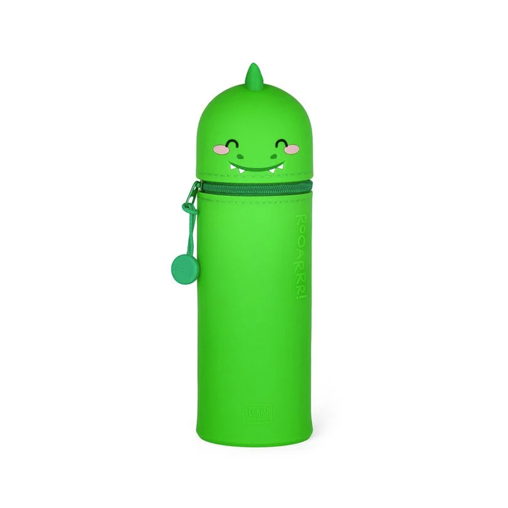 legami-milano-kawaii-soft-silicone-pencil-case-dinosaur-green