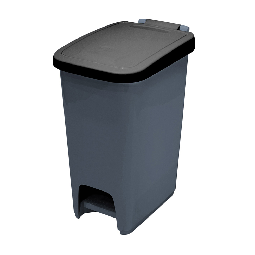 m-home-ecopedal-recycled-plastic-waste-bin-dark-grey-light-grey-16l