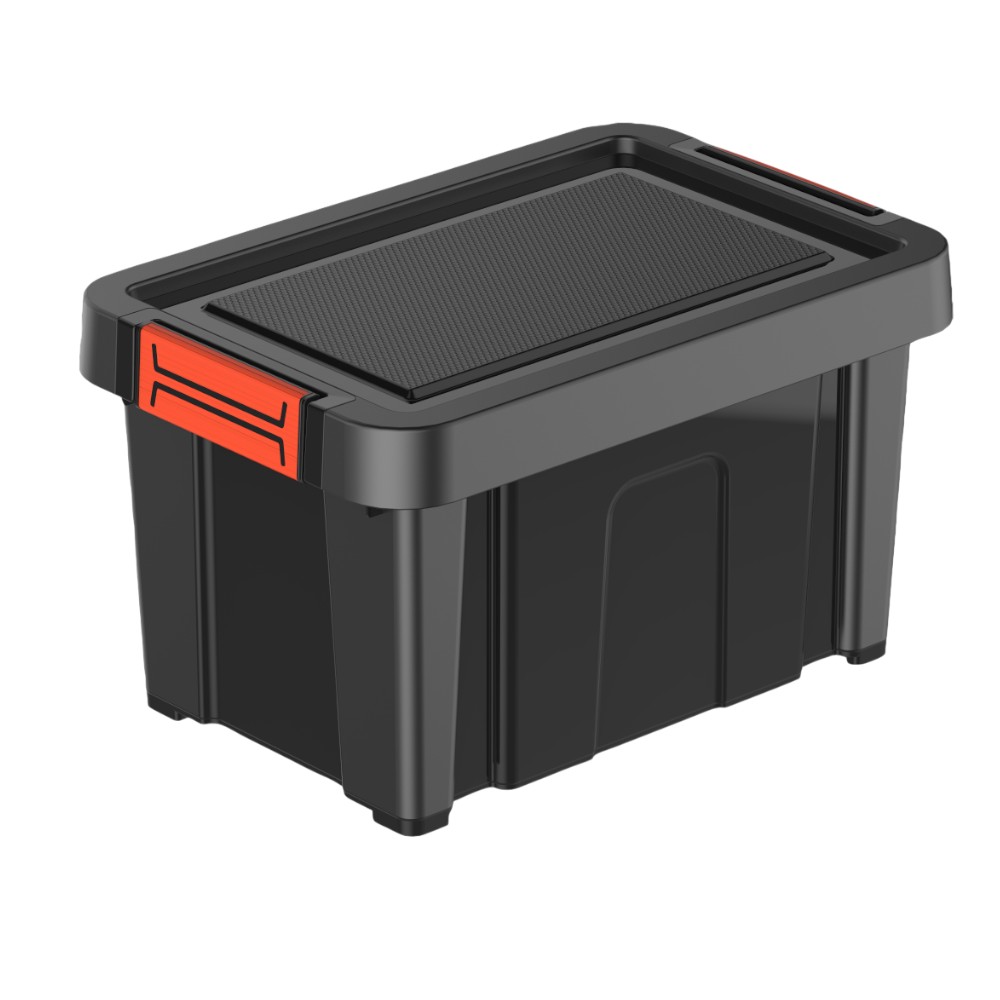 bull-box-black-9-litres-with-lid-and-soft-touch-clip