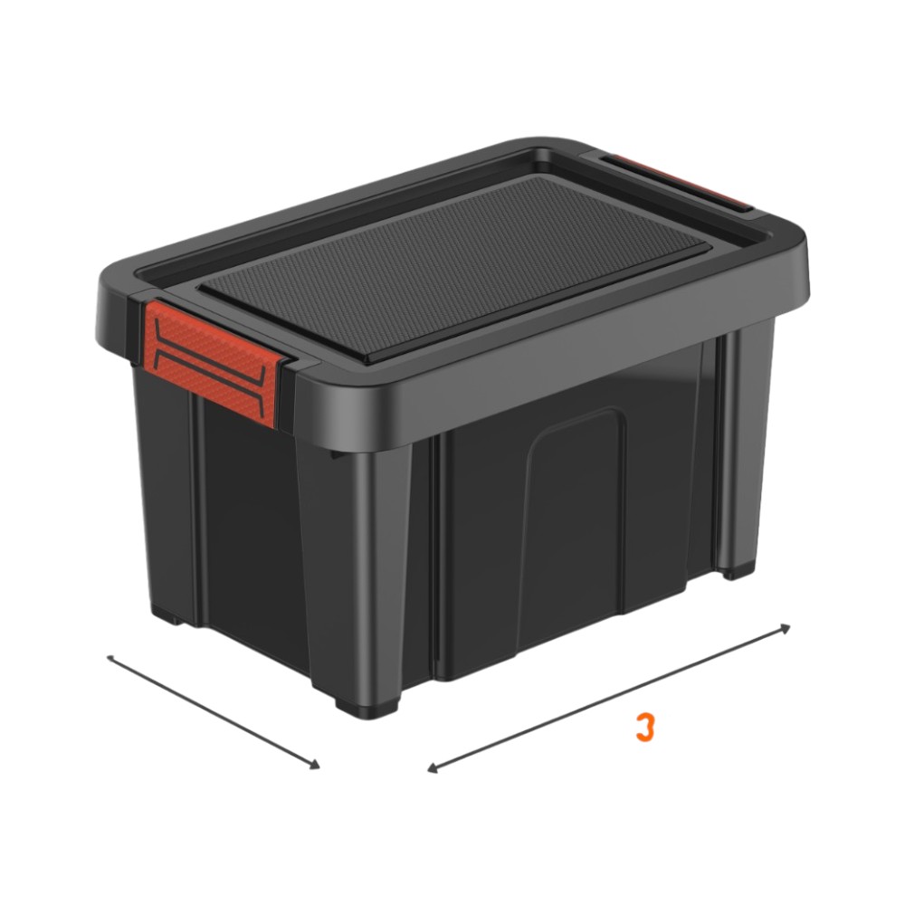 bull-box-black-9-litres-with-lid-and-soft-touch-clip