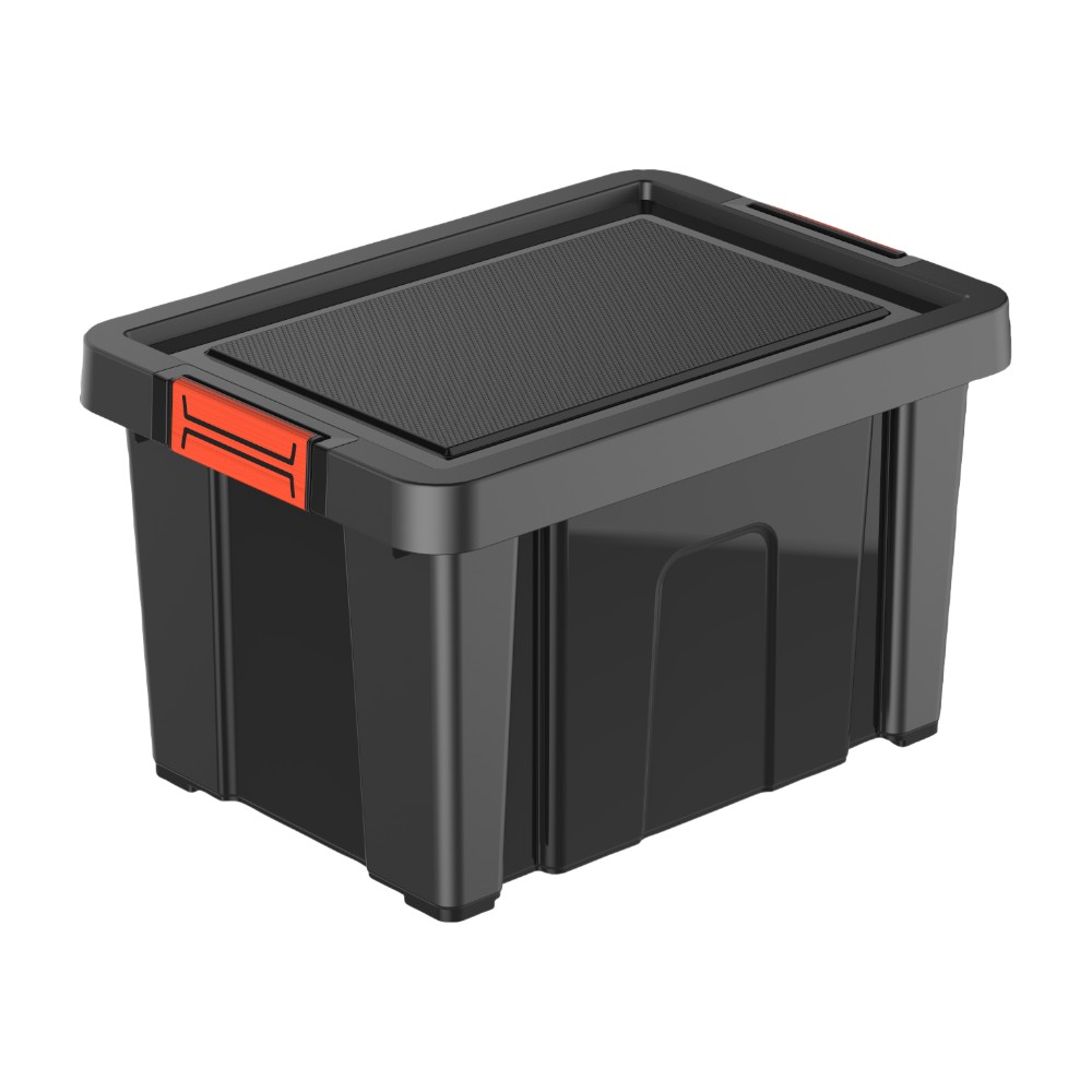 bull-box-black-19-litres-with-lid-and-soft-touch-clip