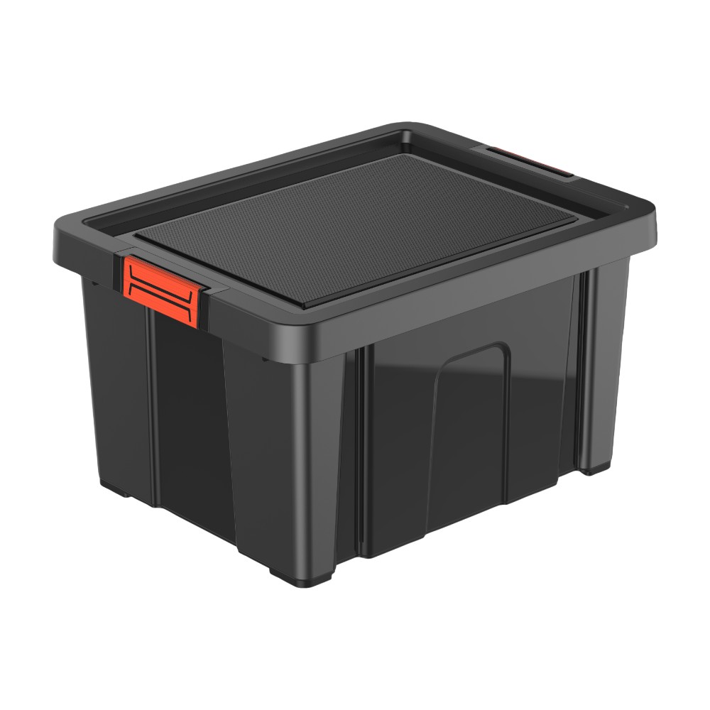 bull-box-black-30-litres-with-lid-and-soft-touch-clip