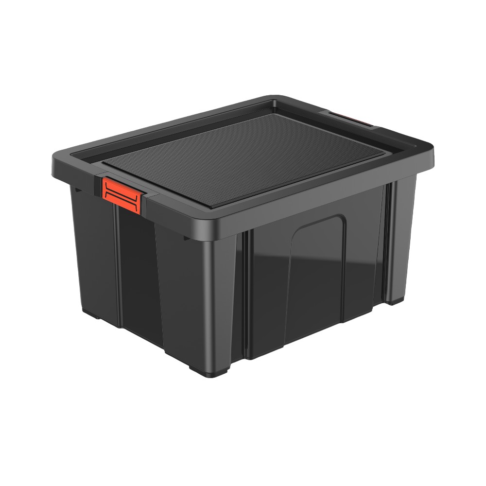 bull-box-black-55-litres-with-lid-and-soft-touch-clip