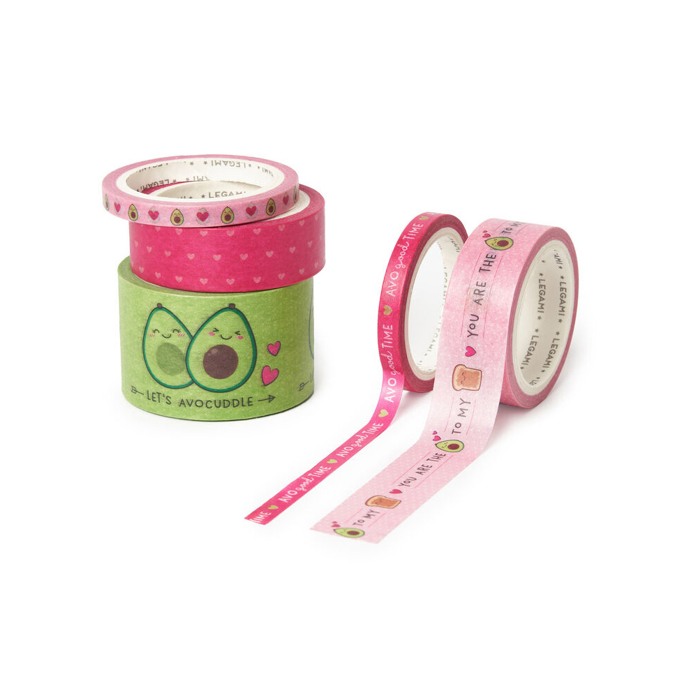legami-milano-tape-by-tape-set-of-5-paper-sticky-tapes-avocado-design
