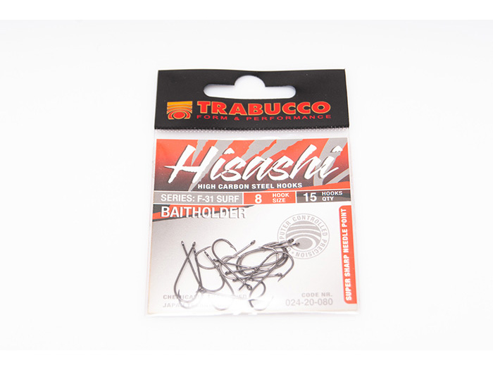 trabucco-hisashi-hook-f31-baitholder-size-8-x15-pieces