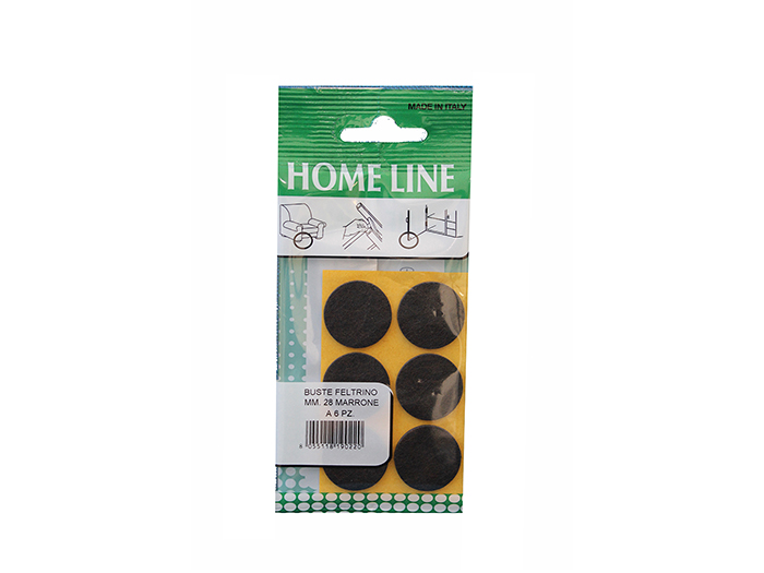 home-line-self-adhesive-felt-pads-28mm-brown