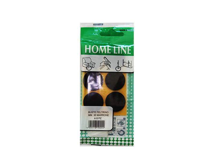 home-line-round-adhesive-pads-brown-30mm