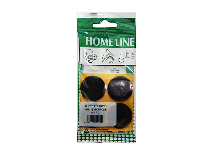 home-line-round-adhesive-pads-brown-36mm