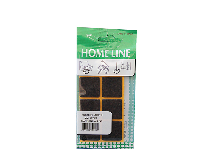 home-line-self-adhesive-felt-pads-6-pieces-30mm-brown-513