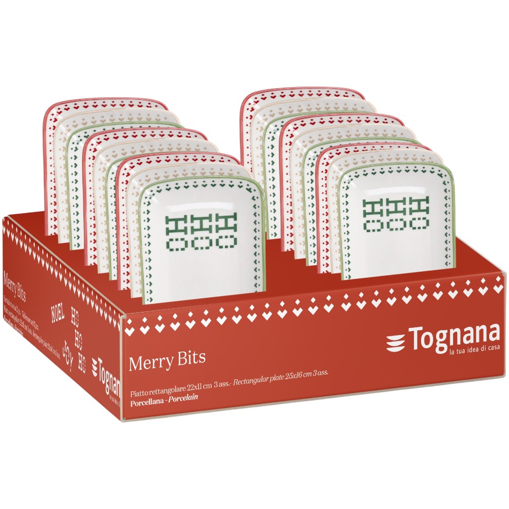 tognana-merry-bits-rectangular-christmas-plate-22-×-11-cm-assorted