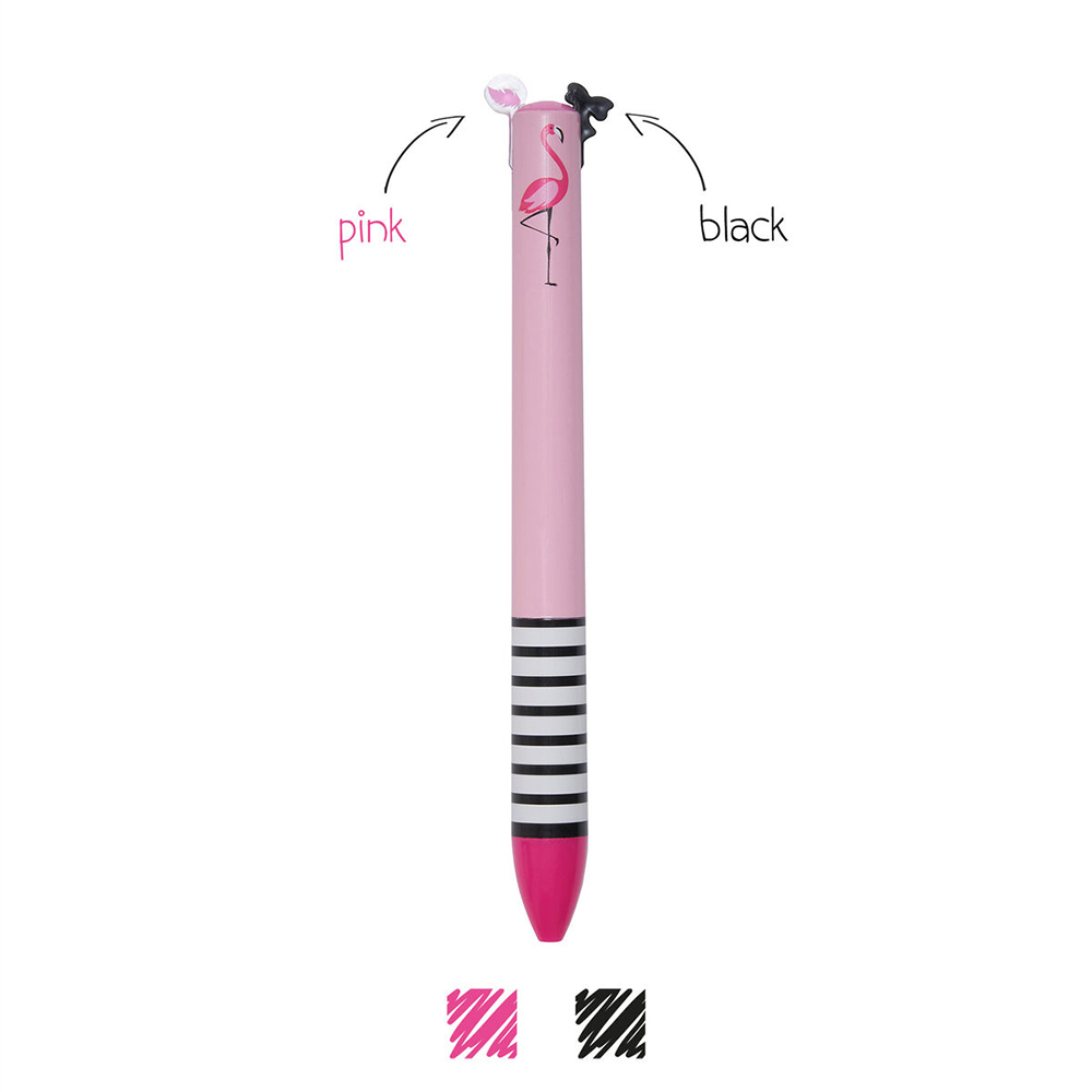 legami-milano-flamingo-pen-pink-double-colour