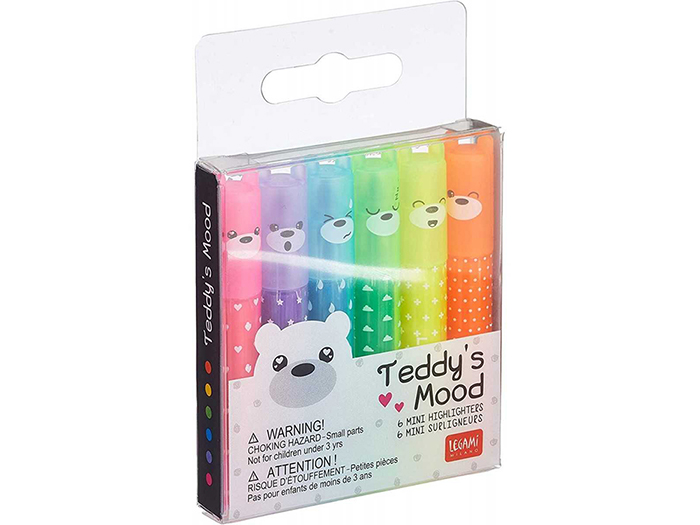 legami-teddys-mood-mini-highlighters-pastel-colours