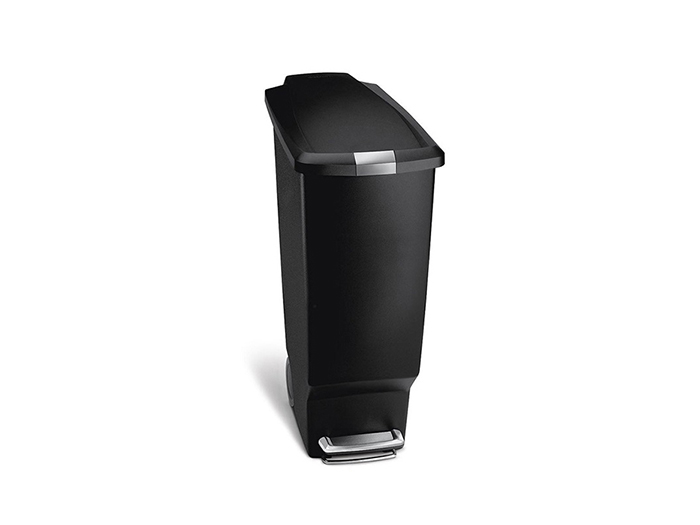 simplehuman-slim-plastic-pedal-waste-bin-black-40l