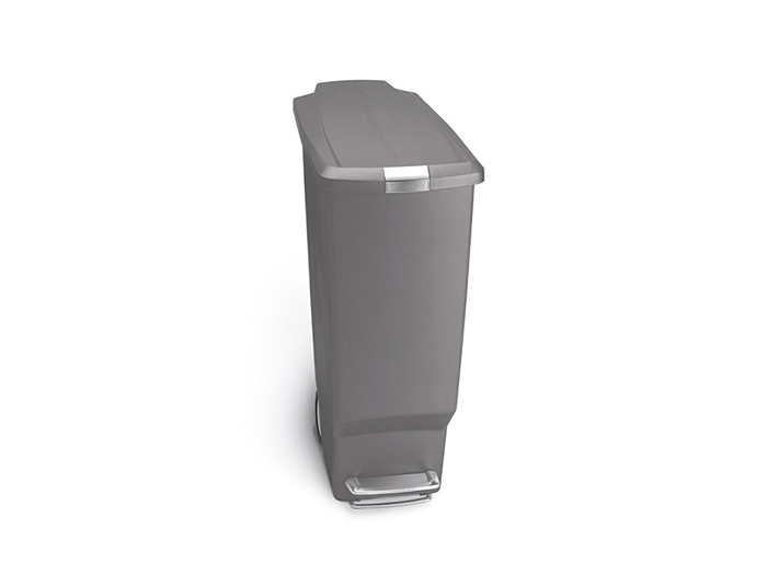 simplehuman-slim-plastic-pedal-waste-bin-grey-40l