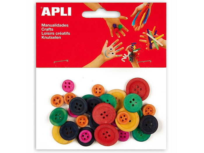 apli-craft-wooden-buttons-multicolour
