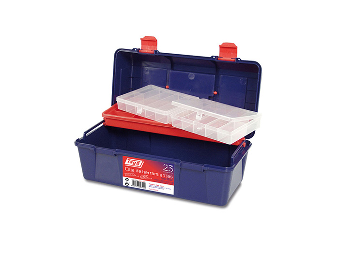 tayg-plastic-tool-box-with-tray-organizer-blue-40cm-x-20-6cm
