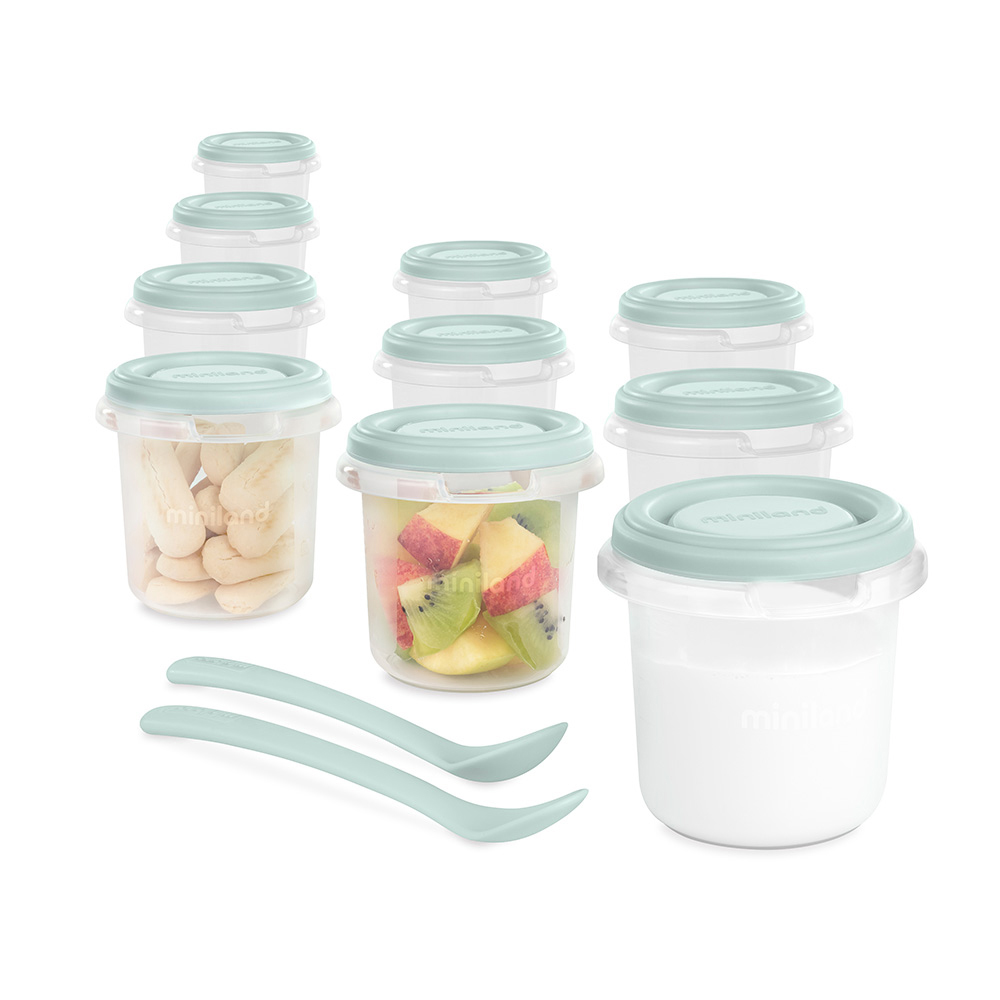 miniland-hermisized-baby-food-containers-set-of-10-pieces-mint-green