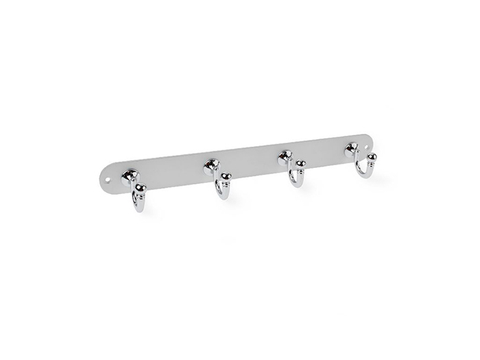 chromed-aluminium-wall-hanger-with-4-hooks