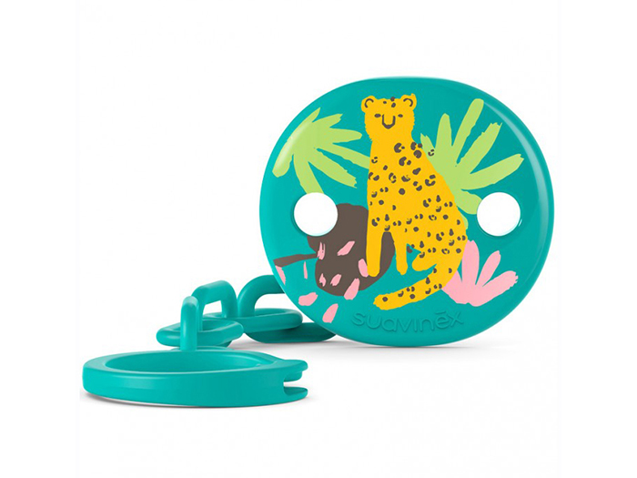suavinex-jungle-soother-clip-green
