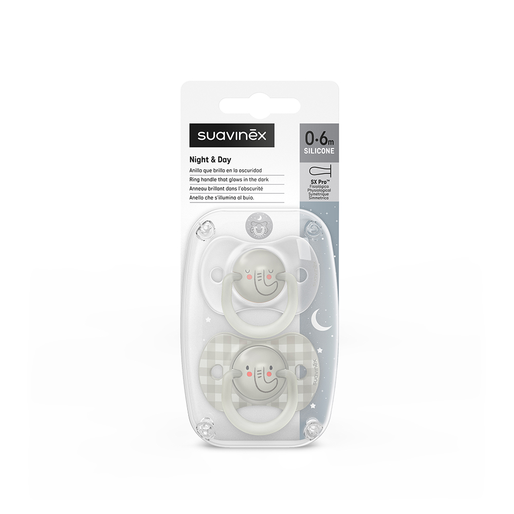 suavinex-sx-pro-night-day-pacifiers-pack-of-2-pieces-0-6m-elephant