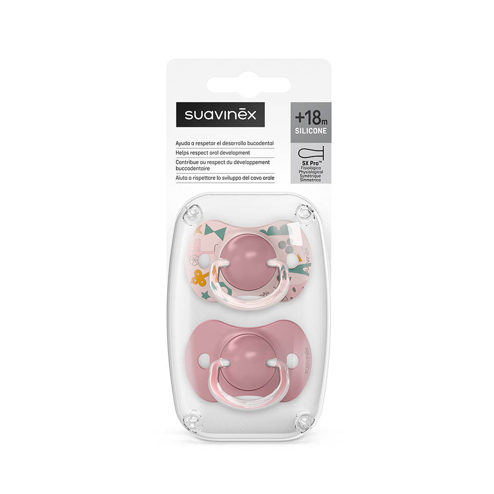suavinex-walk-in-the-park-physiological-baby-soothers-pack-of-2-pieces-18-months-pink