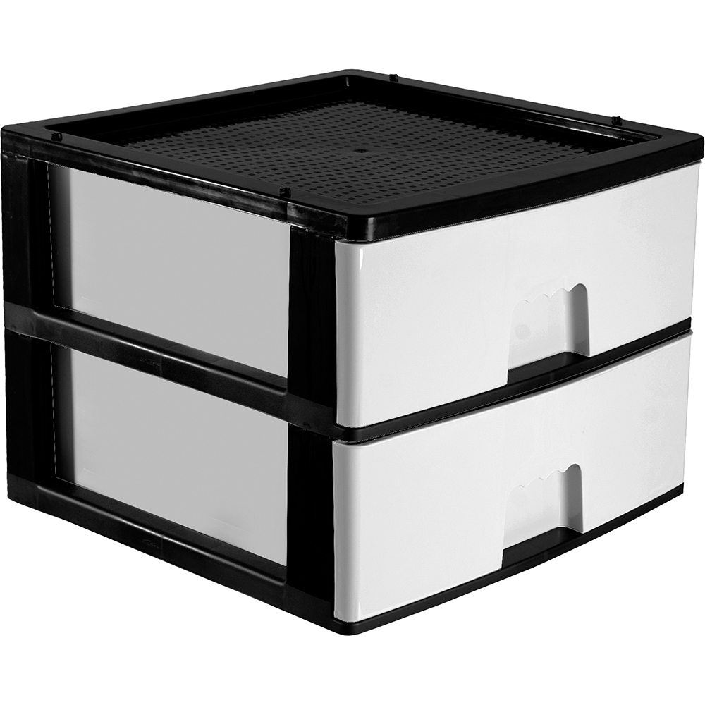 eiffel-plastic-storage-unit-with-2-drawers-white-black