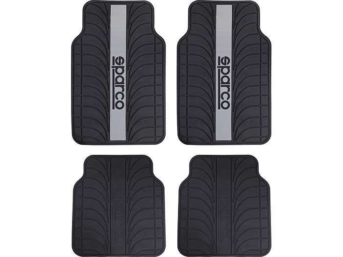 sparco-sports-pvc-all-season-universal-car-floor-mat-set-of-4-pieces-black-with-grey-stripe