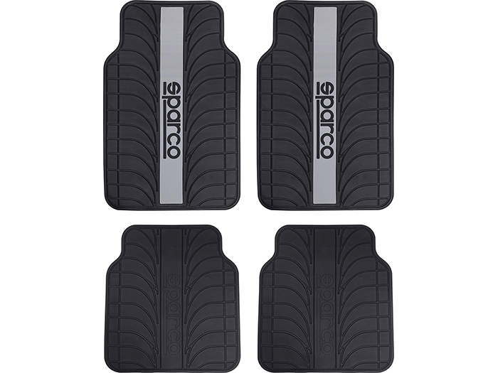sparco-sports-pvc-all-season-universal-car-floor-mat-set-of-4-pieces-black-with-grey-stripe