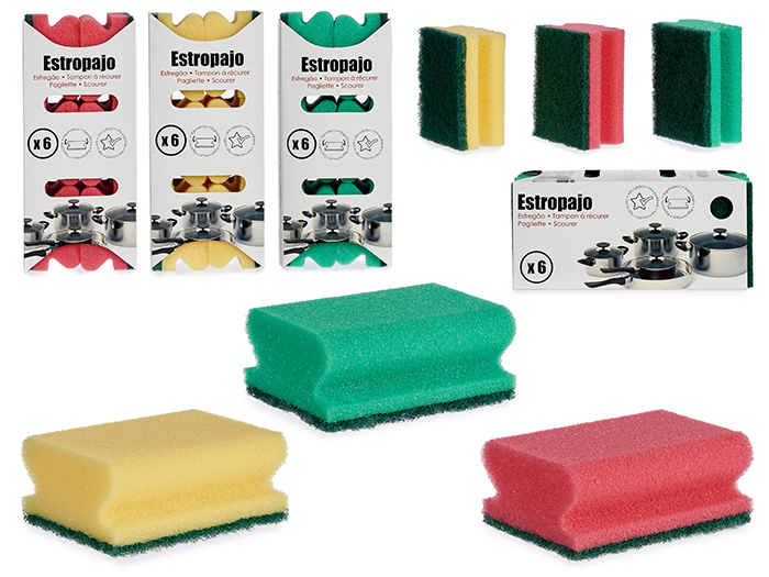 duo-side-sponge-scourers-set-of-6-pieces-3-assorted-colours